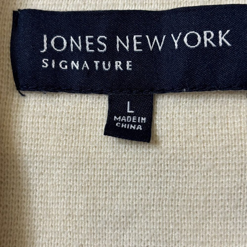 Jones New York Cream Cowl Neck SweaterSz L - Picture 6 of 8